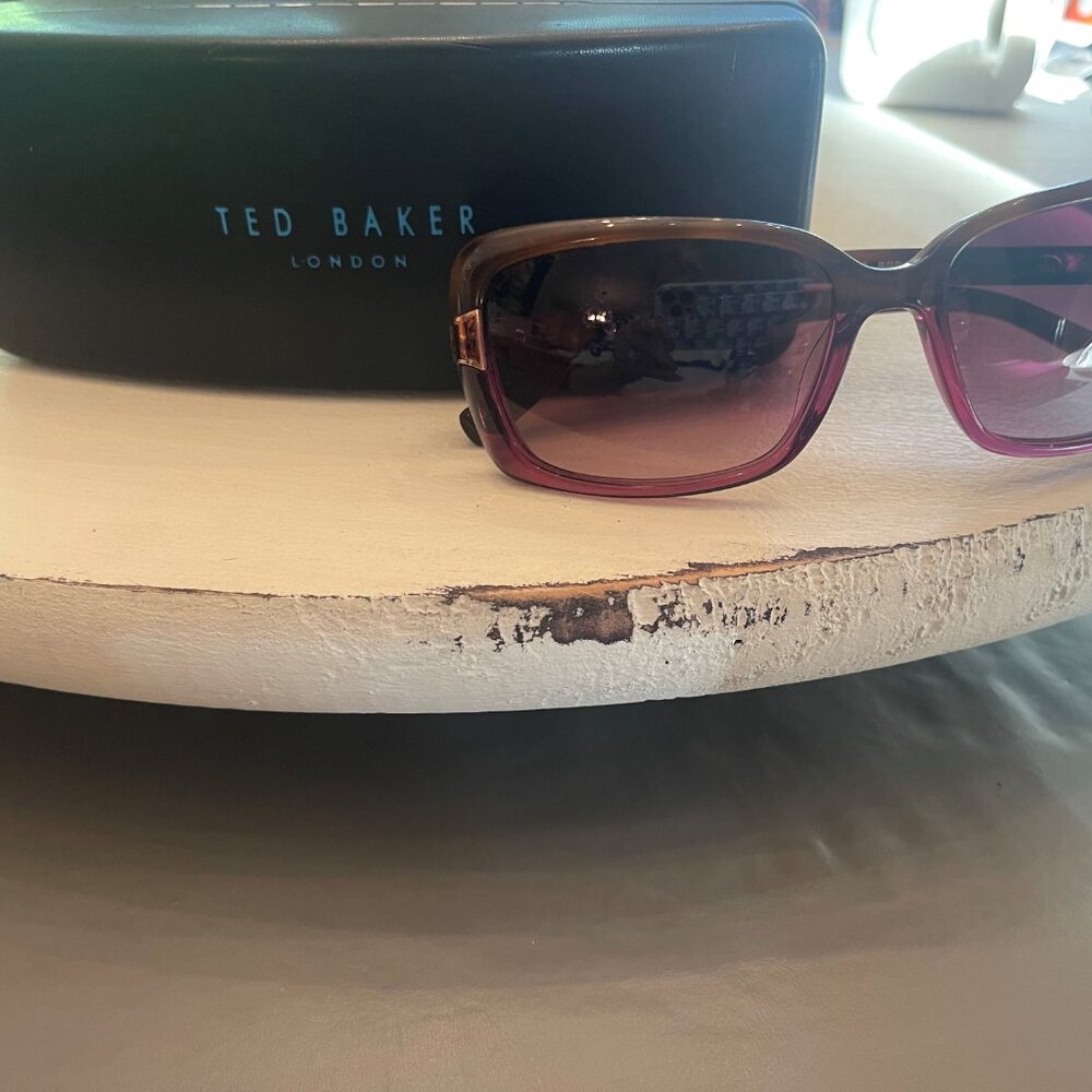 Ted Baker B505 Rane Women's Brown Purple Rectangle Sunglasses View 2